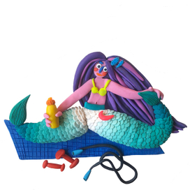 Русалка села на шпагат 