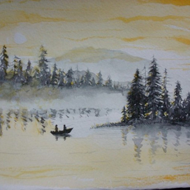 Утро на озере