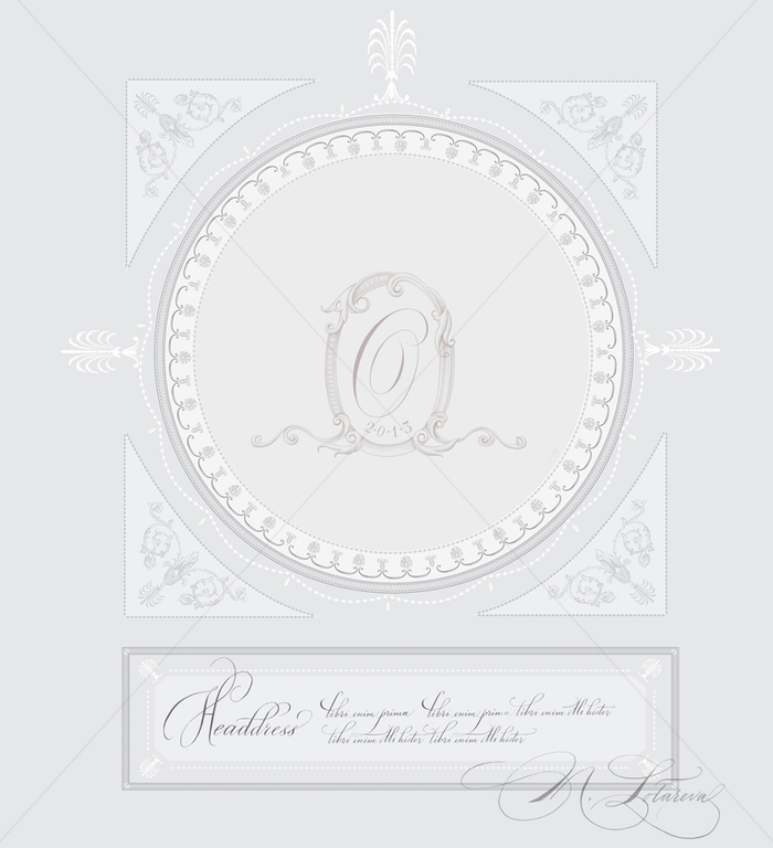 эскиз оформления презентационного проекта, вектор, каллиграфия