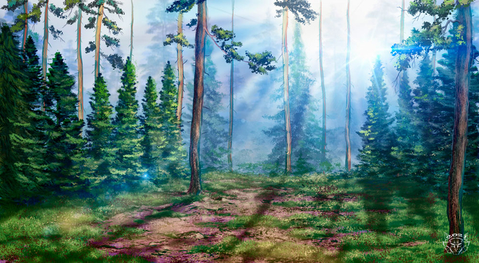 Скетч-Лесная полянка