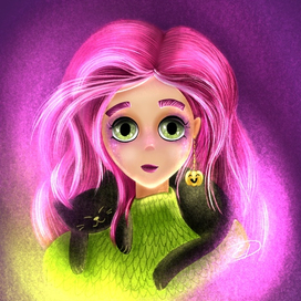 Милая колдунья с котом