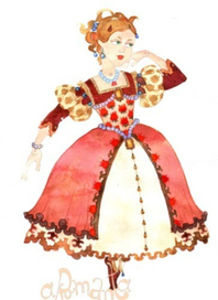 кукла в костюме эп. возрождения