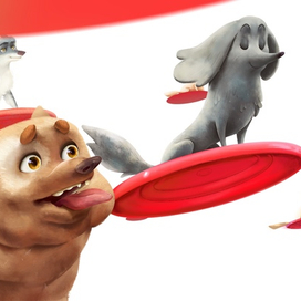 Собаки на тарелках