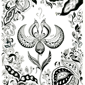 Стилизация к сказке "Аленький цветочек"