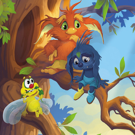 Иллюстрация к книге Е. Матюшкиной "Снумрики. Другая сторона пуговицы"