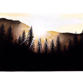 Рассвет в лесу