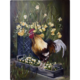 Петух в саду