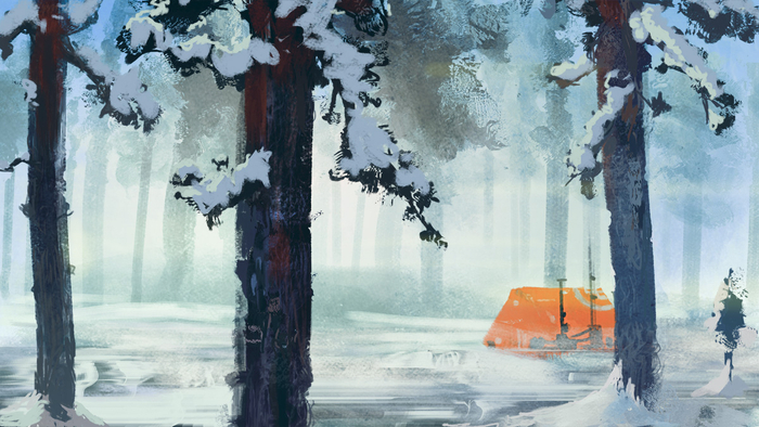 Рассвет в лесу