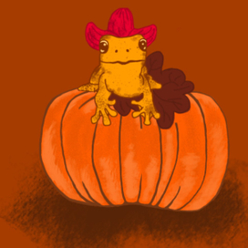 Лягушка и тыква