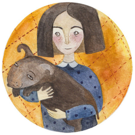 девочка и собака