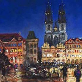 Prague Old Town Square Night Light