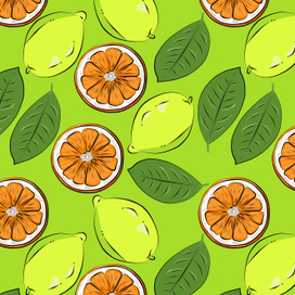 Паттерн из апельсинов и лиmонов.