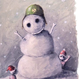 Картина маслом "Ядерная зима"