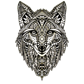 Стилизованная работа  - лиса.