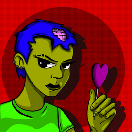 Зомби-девушка в цвете.