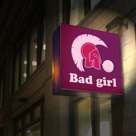 "Bad girl" night club logo