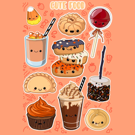 Стикерсет CuteFood