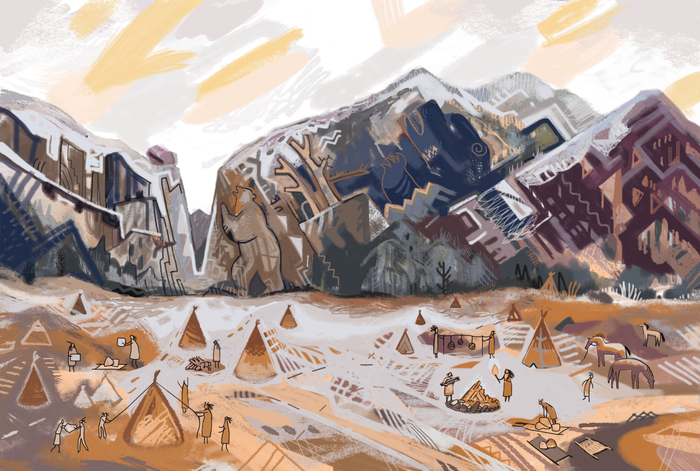 "Земля соленых скал" (индейская стоянка)