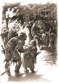 ДЖОН РОНАЛЬД РУЭЛ ТОЛКИН "ХОББИТ" ИЛЛЮСТРАЦИЯ.