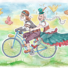 Серия "Радости в старости", Путешествие на велосипеде.
