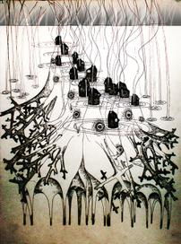 Олени под водой