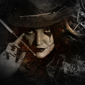 Коллаж в стиле стимпанк