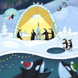 Новогодняя ночь в Антарктиде