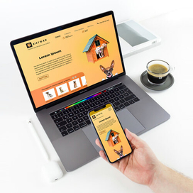 Concept: landing page dog shelter