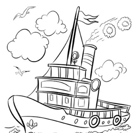 раскраска корабль