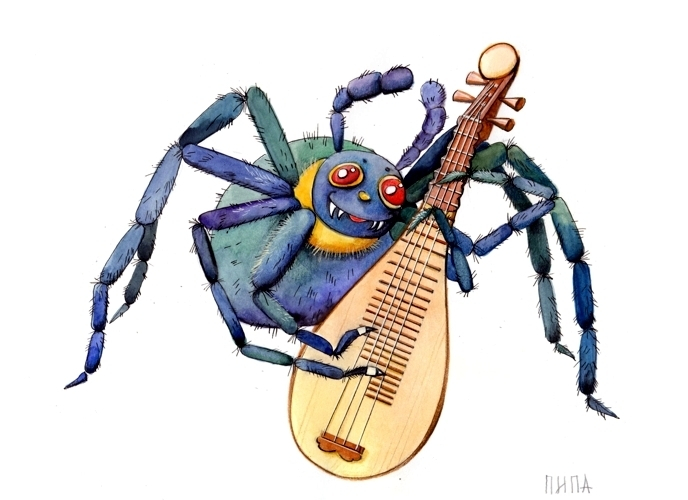 Паук и пипа