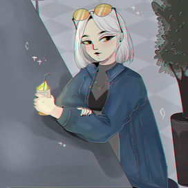 Девочка в баре 