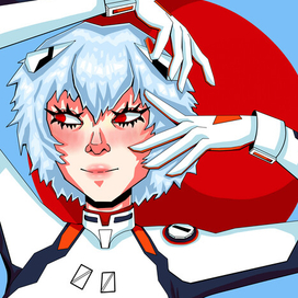 рекламное лицо душни- евангелиона