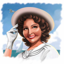 Портрет в стили пин-ап