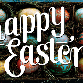 Lettering "Happy Easter"!
