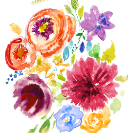 Акварельный Букет