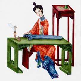 разработка иллюстрации на основе китайской миниатюры