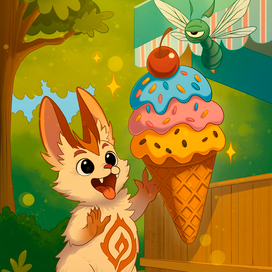 Children's illustration "Nezzik in Owl Grove" 2