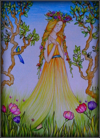 Иллюстрация к детской книге - Весна