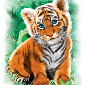 Тигренок на футболку