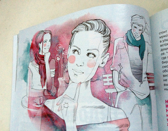 Teen magazine illustration