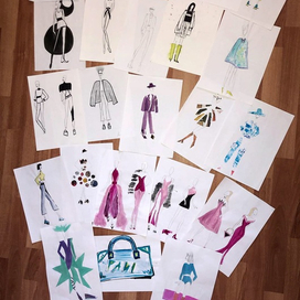 Эскизы моделей одежды