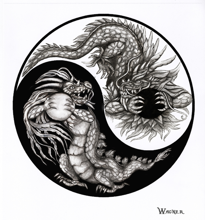 Версия инь-янь/ логотип 