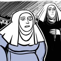 Комикс «Приключения печальной леди Магды» (одна из страниц)