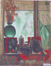 Натюрморт красный-зеленый