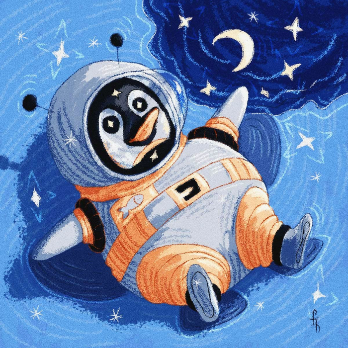 Пингвин-космонавт