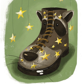 Звездный ботинок-енот 