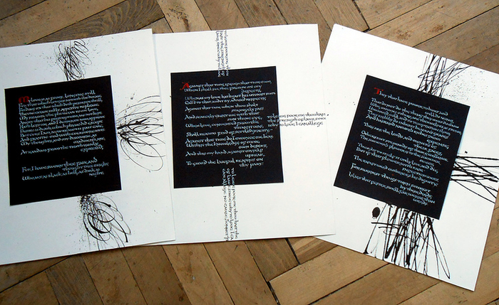 каллиграфия Шекспир-развороты