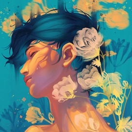 Среди цветов