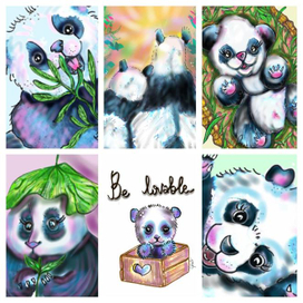 Panda advices cards set