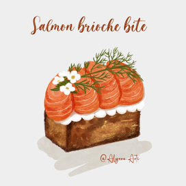 Бриошь с лососем